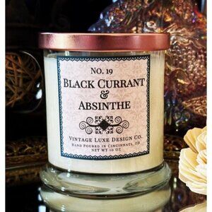 Black Currant Absinthe 10 oz Scented Soy Luxury Candle Gift - Hand Poured -New!